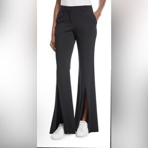 A.L.C. Black Flare Pants with Slit Detail